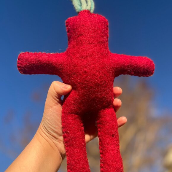 Handmade Felted Wool Creature Plush Folk Monster - Picture 2 of 2